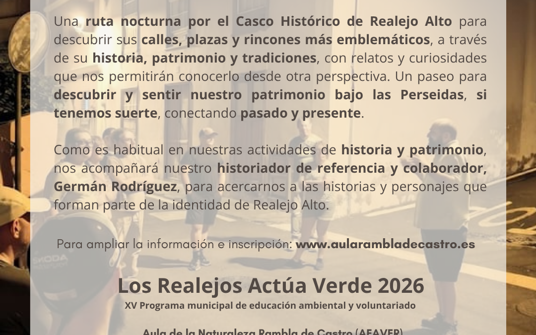«Senderos de noche: Realejo Alto histórico»